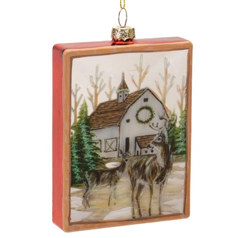 Deer Barn Ornament